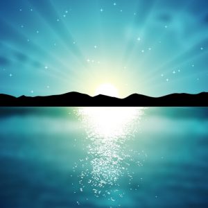 Paesaggio Notturno Sul Lago