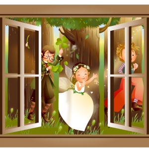 Folletto E Fatina Nel Bosco