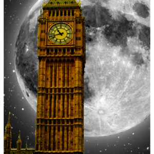 Adesivo Porta Big Ben Notturno