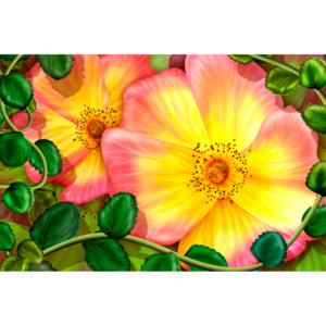 Tela Parete Fiori