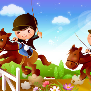 Tela Parete Equitazione